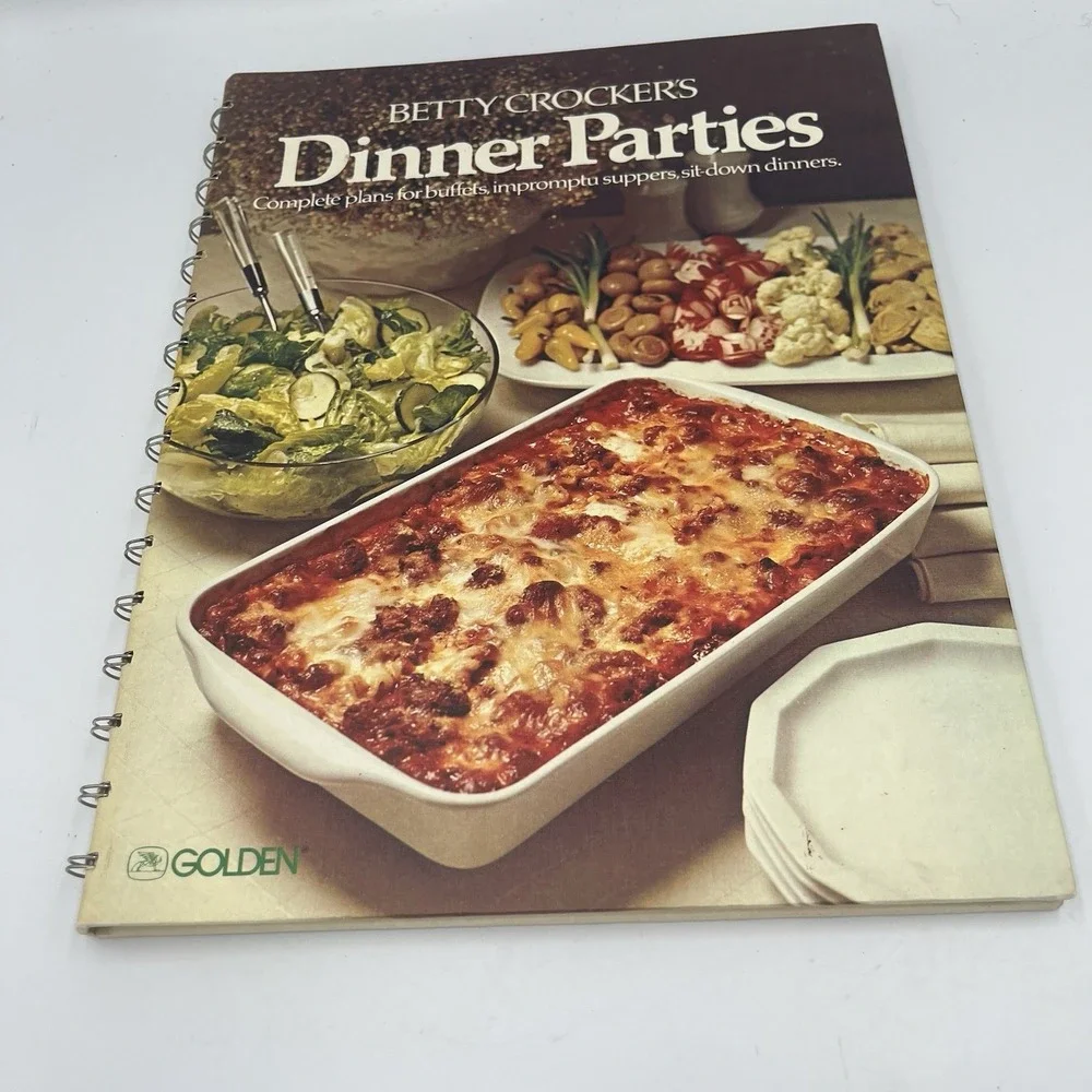 Vintage 1978 Betty Crocker Dinner Parties Cooking Cookbook Recipes Cook Book
